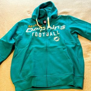 Miami Dolphins full zip hoodie size L